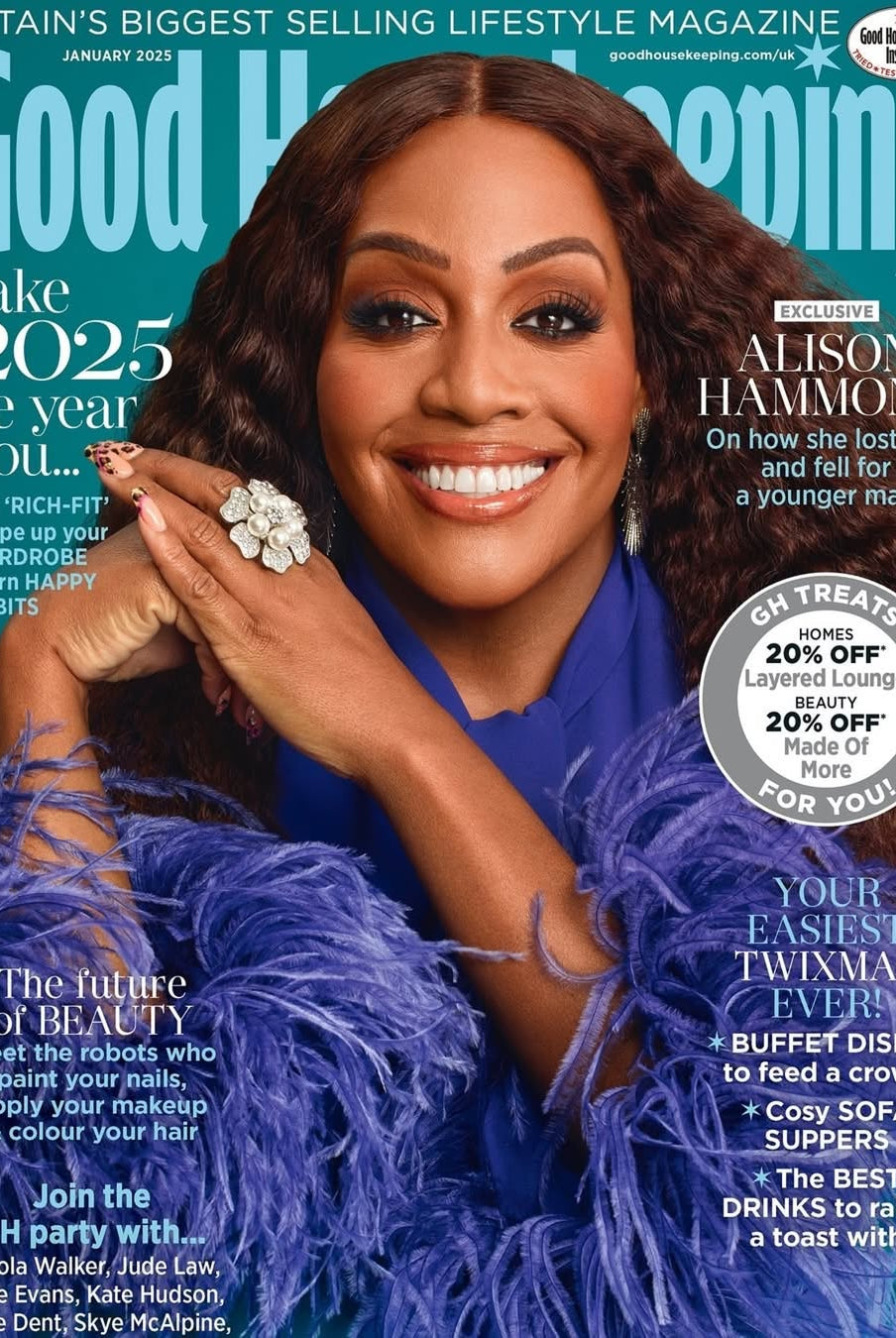 Alison Hammond Shines on Good Housekeeping Cover with a Stunning Baldy Lox Boutique Wig